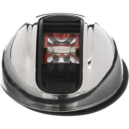 Attwood Marine LightArmor Vertical Surface Mount Navigation Light, Port Red, Oval, Stainless Steel Housing, 2NM, IP67 — Quality Boat Parts