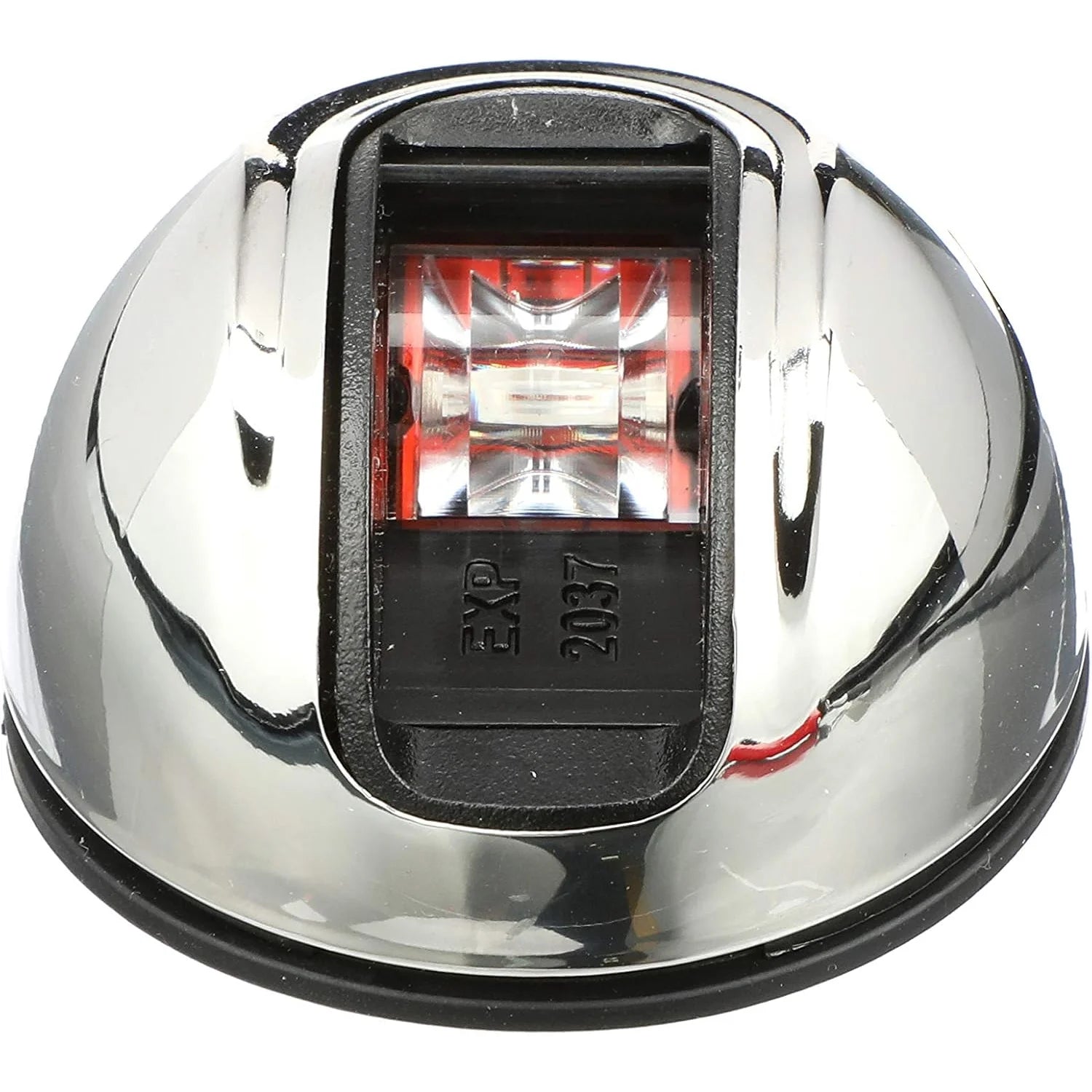 Attwood Marine LightArmor Vertical Surface Mount Navigation Light, Port Red, Oval, Stainless Steel Housing, 2NM, IP67 — Quality Boat Parts
