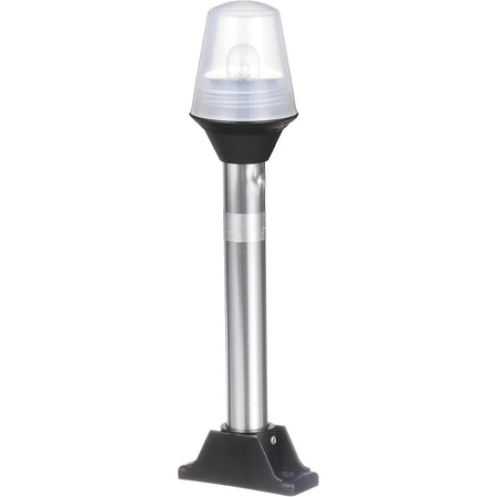 Attwood Marine All-Round Fixed Base Pole Light, 8 in, 2-Mile, 360°, Black Composite Base — Quality Boat Parts