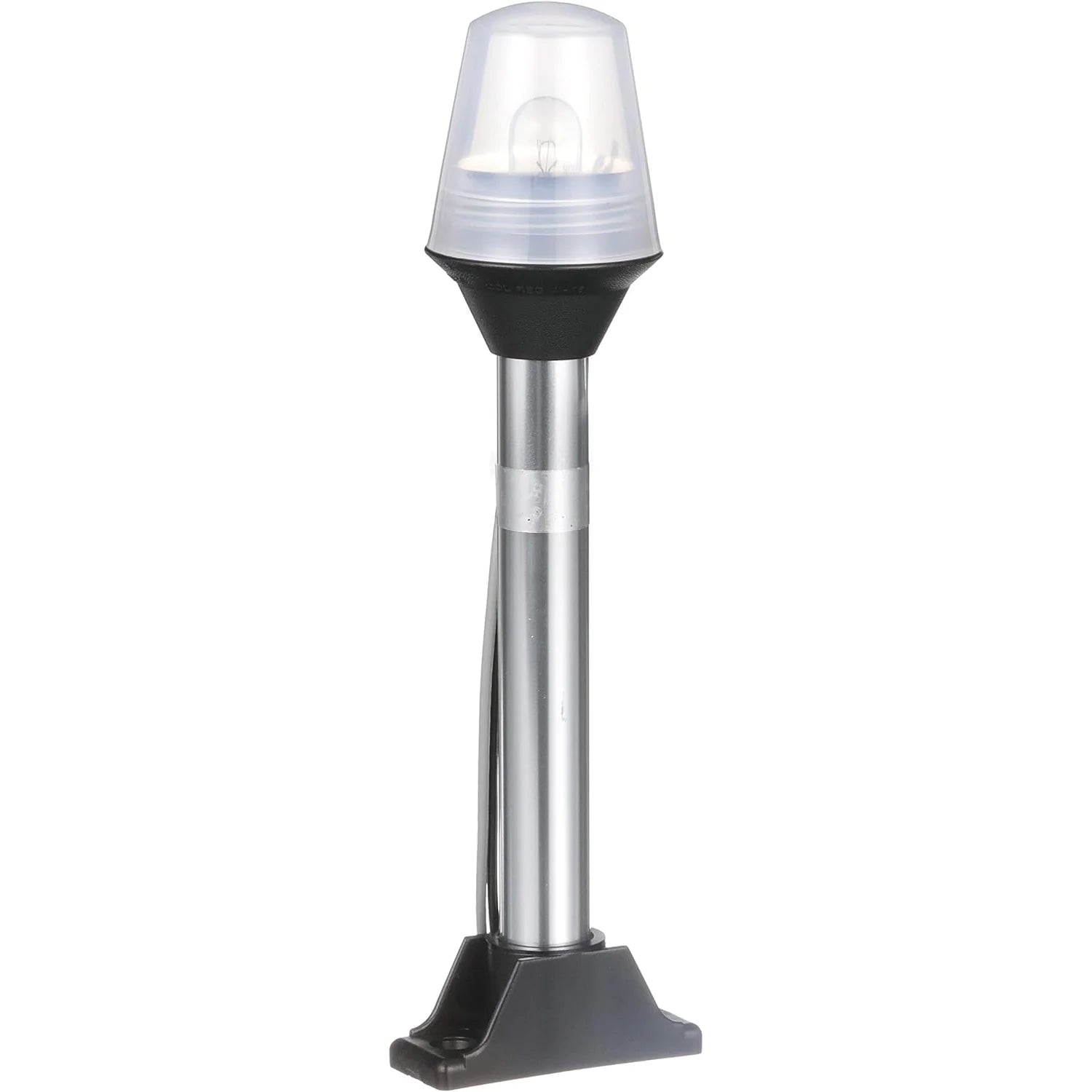 Attwood Marine All-Round Fixed Base Pole Light, 8 in, 2-Mile, 360°, Black Composite Base — Quality Boat Parts