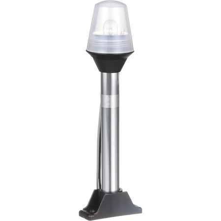 Attwood Marine All-Round Fixed Base Pole Light, 8 in, 2-Mile, 360°, Black Composite Base — Quality Boat Parts