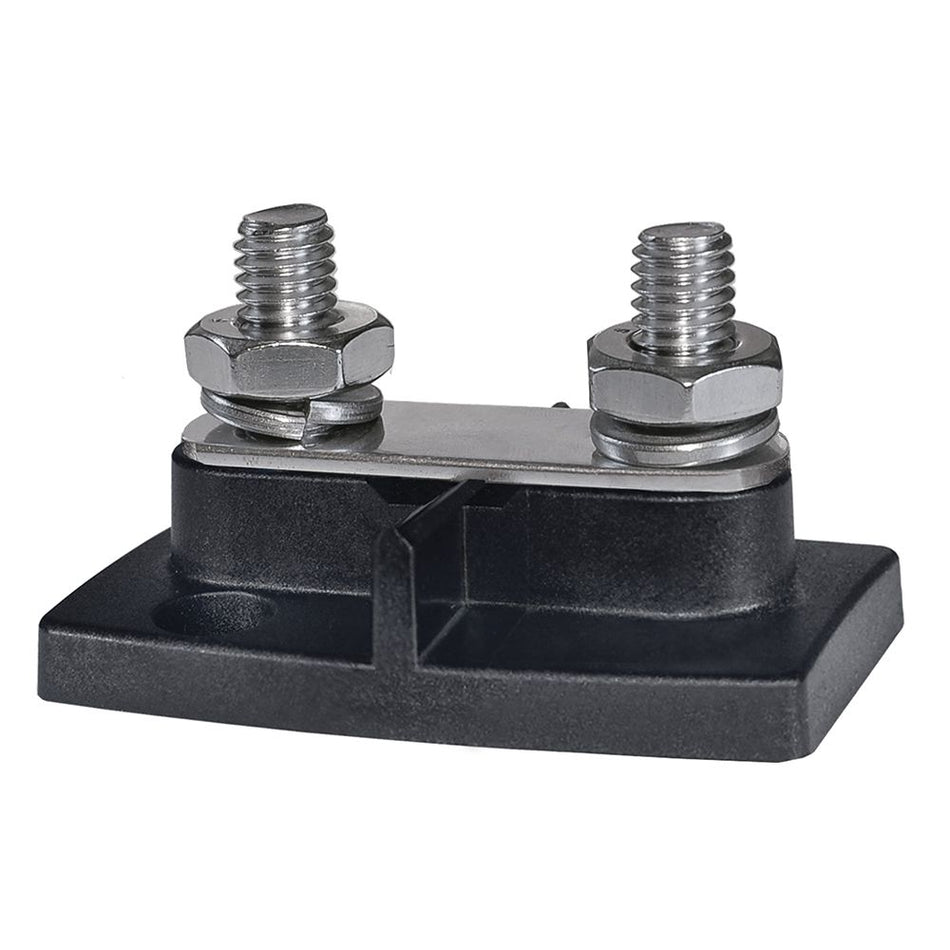 Blue Sea Systems PowerBar Dual BusBar, 200A, 48V DC, Two 3/8"-16 Studs, Tin-Plated Copper — Quality Boat Parts