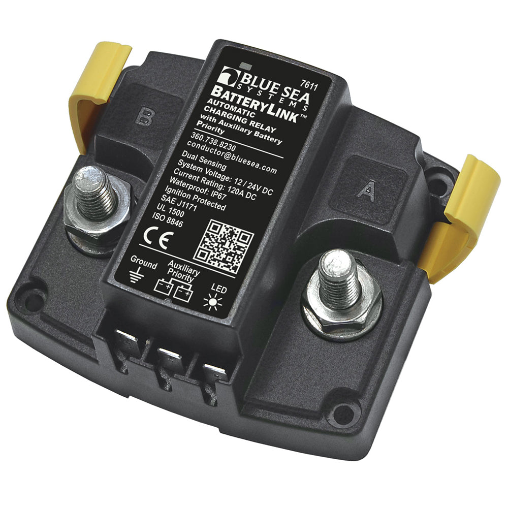 Blue Sea Systems BatteryLink Automatic Charging Relay, 12/24V DC, 120A — Quality Boat Parts
