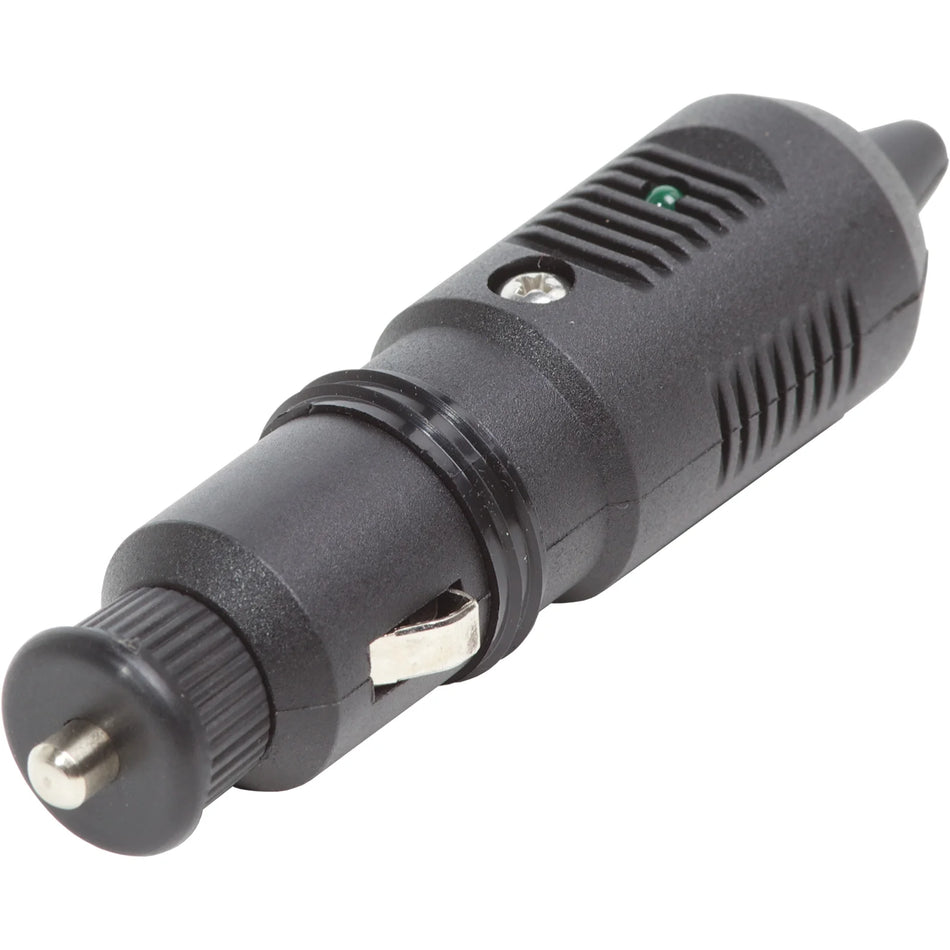 Blue Sea Systems 12V Cigarette Lighter Plug, 10A Fuse, Twist Lock, ON LED — Quality Boat Parts