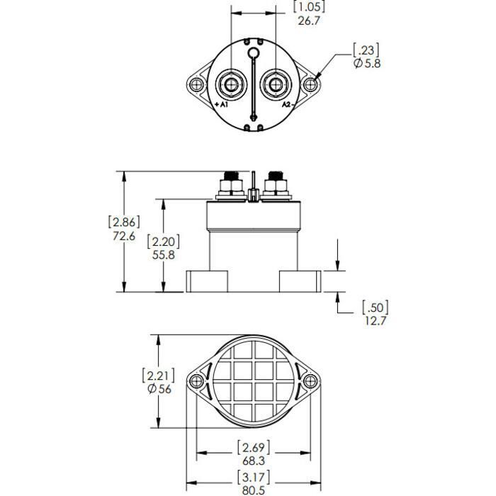 Blue Sea Systems L-Series Solenoid Switch, 12/24V, 250A, SPST-NO, Ignition Protected — Quality Boat Parts