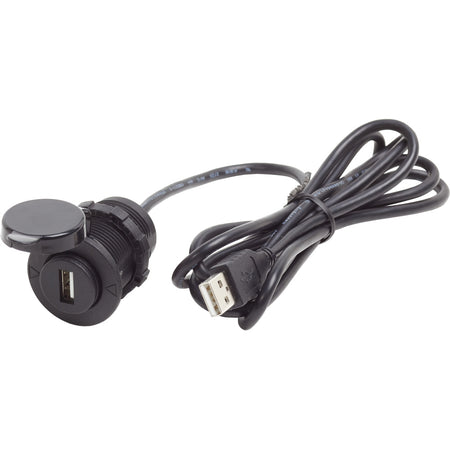 Blue Sea Systems 12V DC USB Extension, USB 2.0, IP45, 5 ft Cable, 1-1/8 in Mounting Hole — Quality Boat Parts