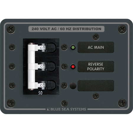 Blue Sea Systems AC Main Only Circuit Breaker Panel, 120/240V, 50A, 3-Pole — Quality Boat Parts