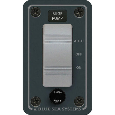 Blue Sea Systems Contura Single Bilge Pump Control Panel, 12/24V DC, IP66, ON-Off-Auto — Quality Boat Parts