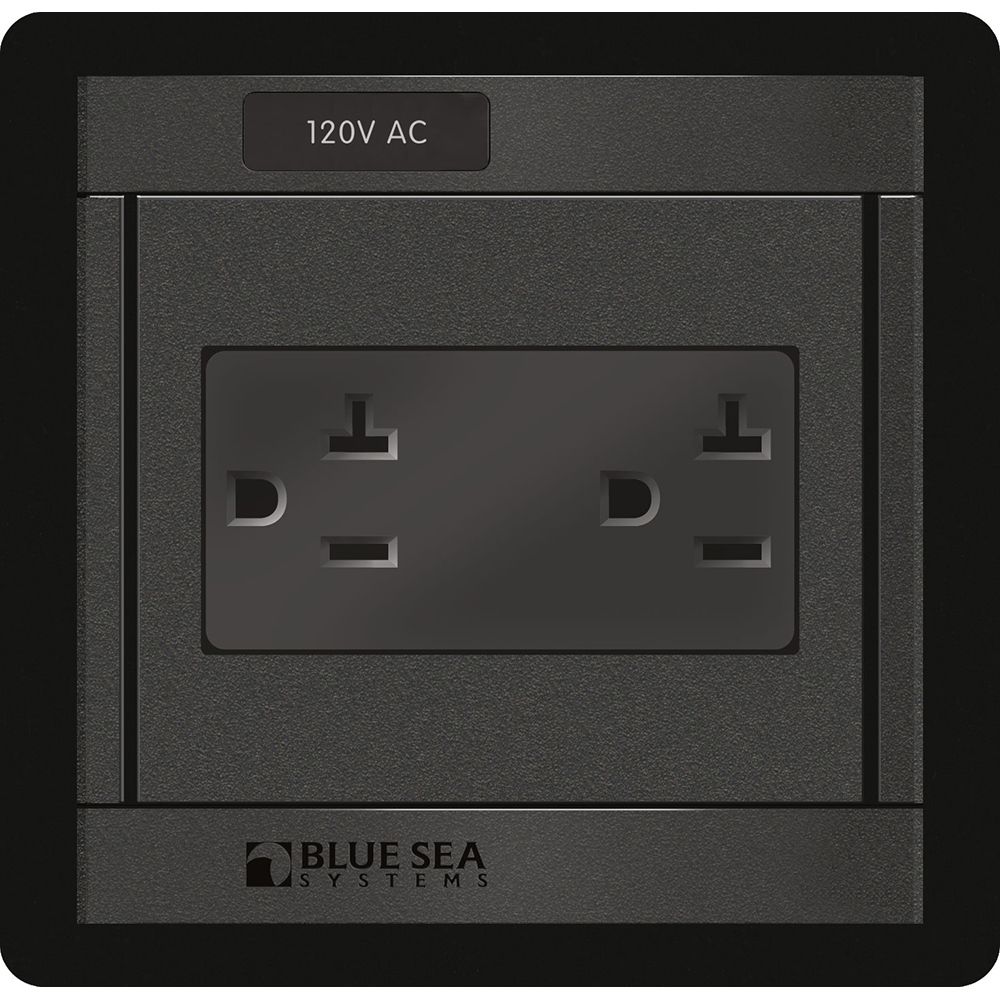 Blue Sea Systems 360 Panel Dual Outlet, 120V AC — Quality Boat Parts
