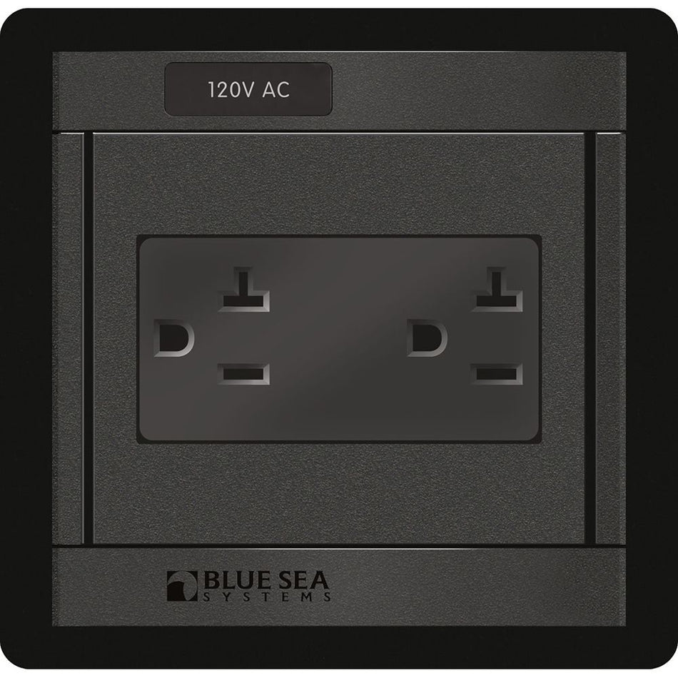 Blue Sea Systems 360 Panel Dual Outlet, 120V AC — Quality Boat Parts