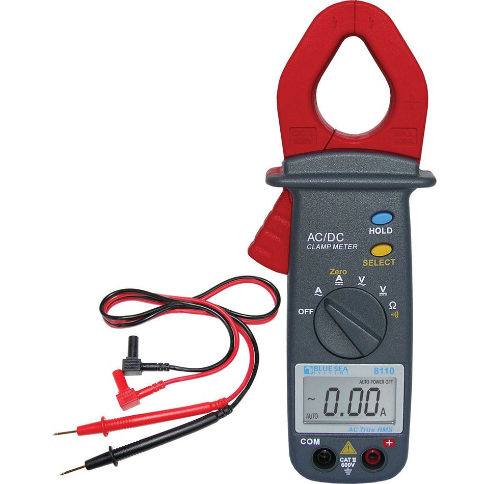 Blue Sea Systems Mini Clamp Multimeter, AC/DC, 400A, 600V, True RMS — Quality Boat Parts