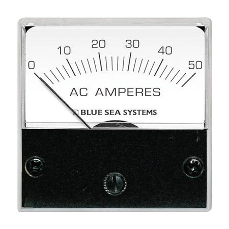 Blue Sea Systems AC Micro Ammeter, 0-50A, 2 in, Backlit Face, With Coil — Quality Boat Parts