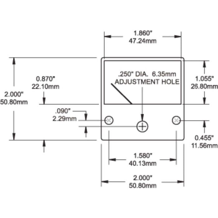 Blue Sea Systems AC Micro Ammeter, 0-50A, 2 in, Backlit Face, With Coil — Quality Boat Parts