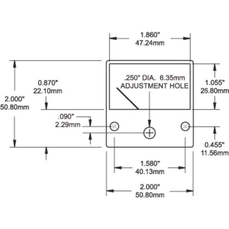 Blue Sea Systems AC Micro Ammeter, 0-50A, 2 in, Backlit Face, With Coil — Quality Boat Parts