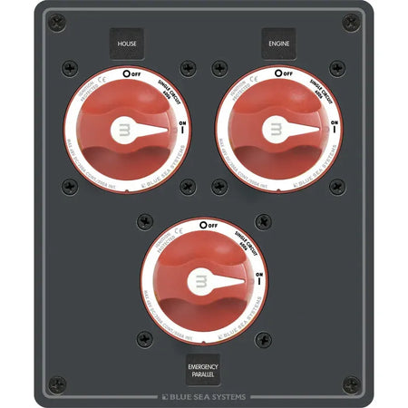 Blue Sea Systems Dual Bank Battery Management Panel, 48V DC, 300A — Quality Boat Parts