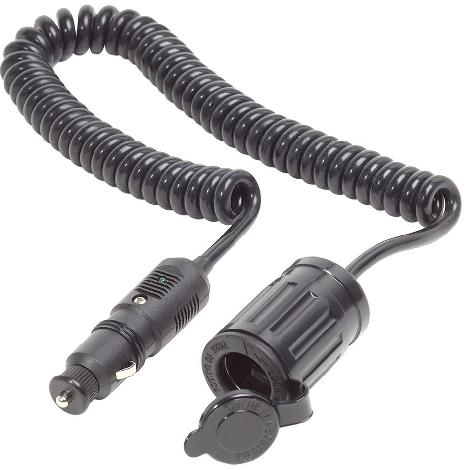 Blue Sea Systems 12 Volt Plug with Single Extension Socket, 10A Fuse, 6 ft Cord — Quality Boat Parts