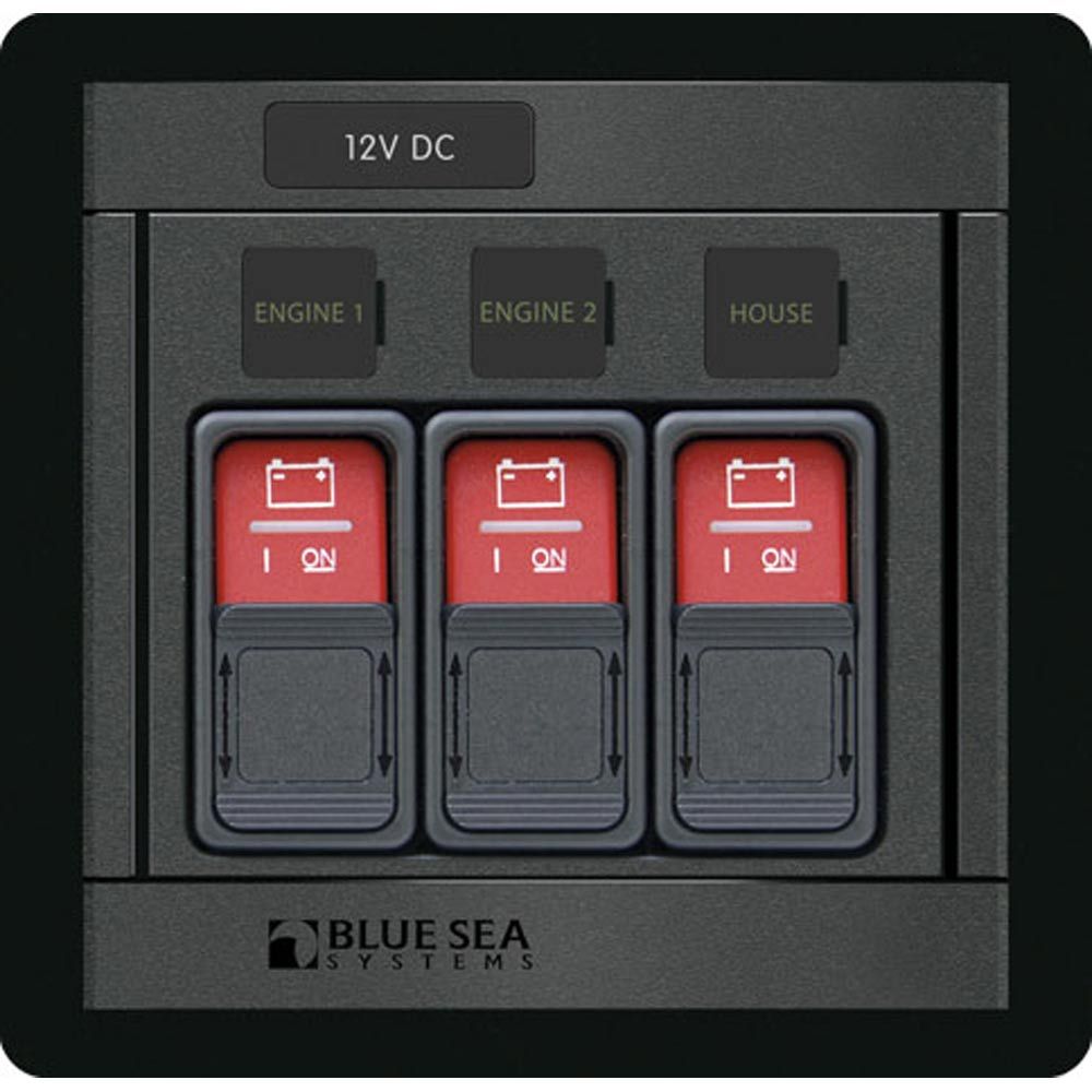 Blue Sea Systems Remote Control Panel, For ML-Series Switches, 12V/24V, 3 Contura Switches — Quality Boat Parts