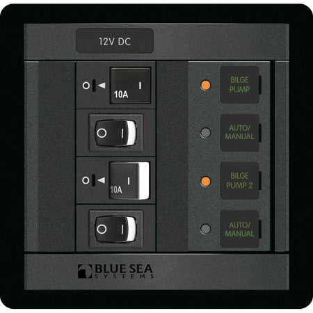 Blue Sea Systems 360 Panel Dual Bilge Pump Control, 12V DC — Quality Boat Parts