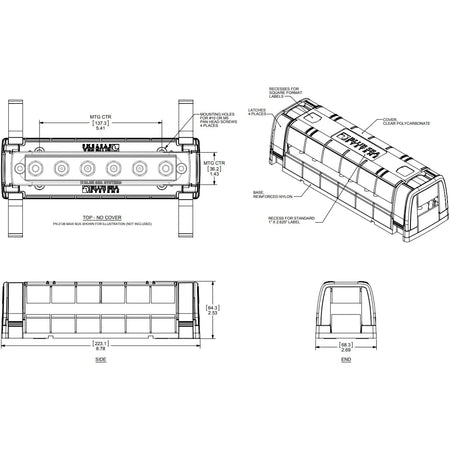 Blue Sea Systems MaxiBus Insulating Cover, for 2105 & 2126 — Quality Boat Parts