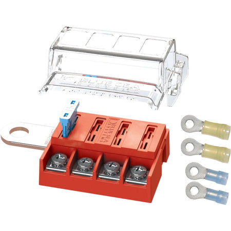 Blue Sea Systems ST Blade Battery Terminal Mount Fuse Block, ATO/ATC, 4-Circuit, 32V DC — Quality Boat Parts