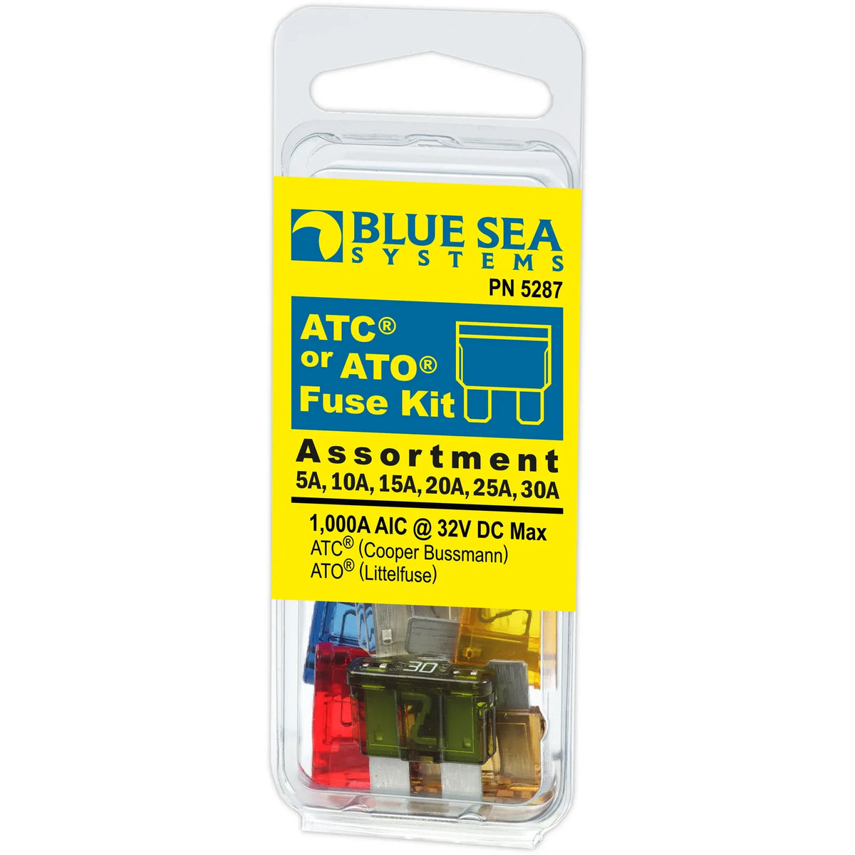 Blue Sea Systems ATC Fuse Kit, 6-Piece, 32V DC, 5A-30A — Quality Boat Parts