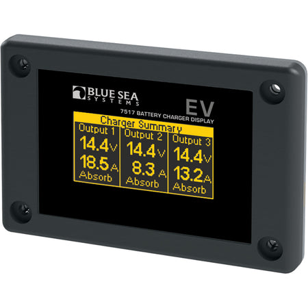 Blue Sea Systems EV Battery Charger Display, For P12 Battery Chargers, 6-36V DC, 1-3 Battery Banks — Quality Boat Parts