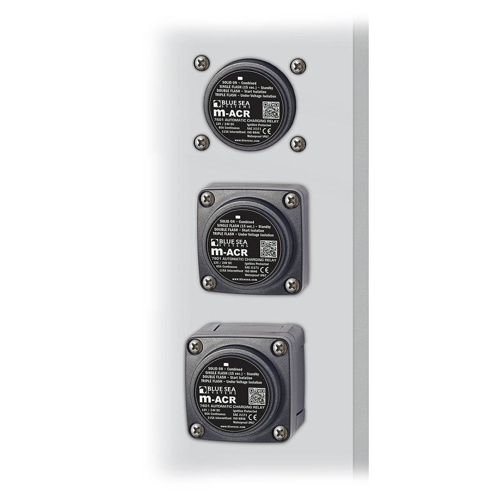 Blue Sea Systems m-Series Automatic Charging Relay, 12/24V DC, 65A, Start Isolation — Quality Boat Parts