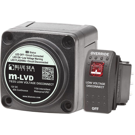 Blue Sea Systems m-LVD Low Voltage Disconnect, 12V, 65A, IP67 — Quality Boat Parts