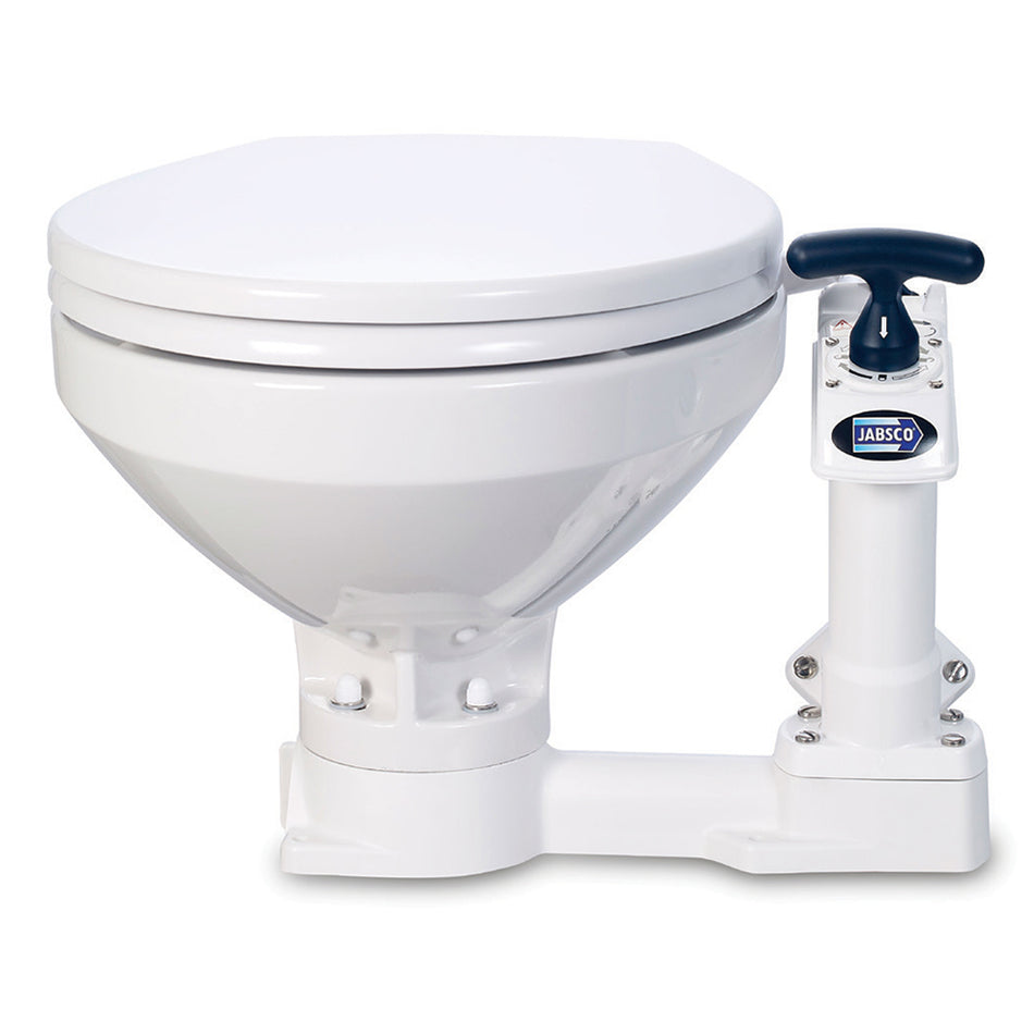 Jabsco Twist 'n' Lock Manual Marine Toilet, Regular Bowl, Soft Close Lid — Quality Boat Parts
