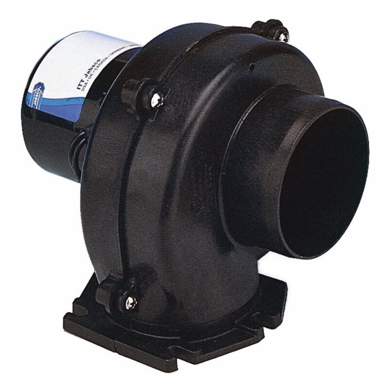 Jabsco 3 in Flangemount Blower, 105 CFM, 12V, Ignition Protection — Quality Boat Parts