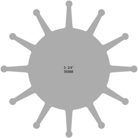 Jabsco Flexible Impeller, 3-3/4 x 3-1/2 x 1 in, Spline Drive, 12 Blades, Neoprene, Brass Insert — Quality Boat Parts