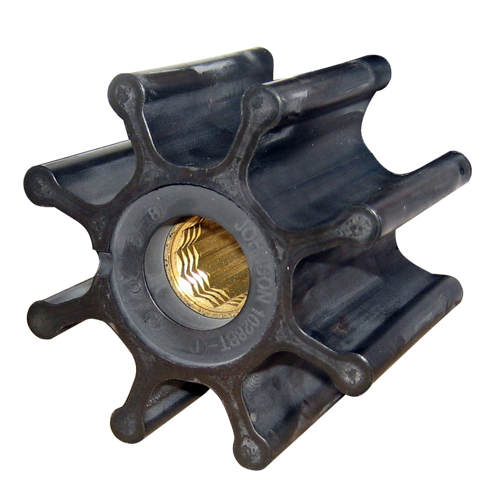 Jabsco Impeller Kit, 2-9/16 in Dia, 2 in Depth, 5/8 in Shaft, 10-Blade, Neoprene, 12-Pt Spline Drive, Brass Insert — Quality Boat Parts