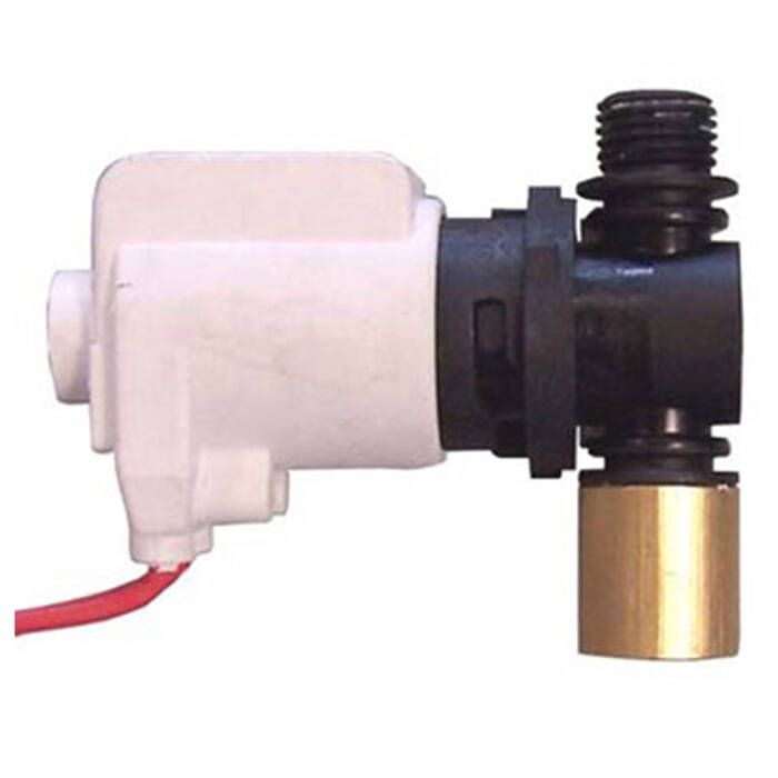 Jabsco Vented Loop Solenoid Valve, For 37010 Series Toilets, 12/24V, 1/4 in BSP Brass Connector — Quality Boat Parts