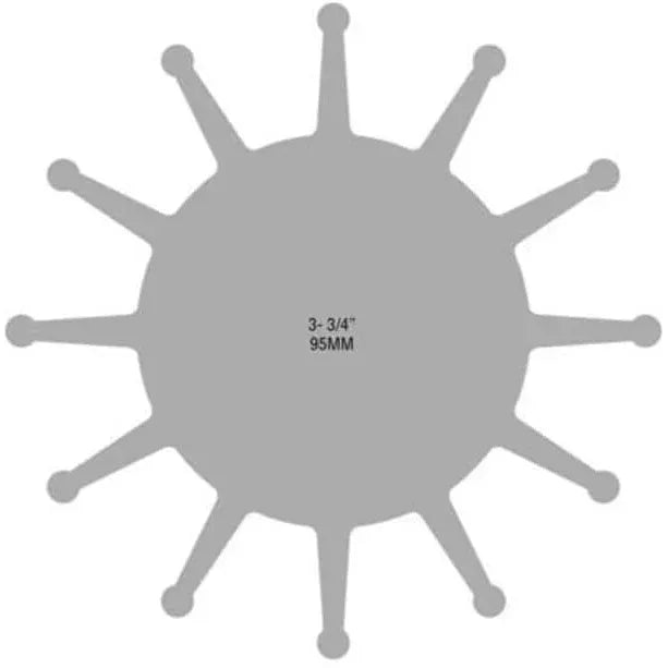 Jabsco Impeller Kit, Double Flat Drive, 12-Blade, Neoprene, 3-3/4 in Diameter, 3-1/2 in Depth, 1 in Shaft Diameter, Plastic Insert — Quality Boat Parts