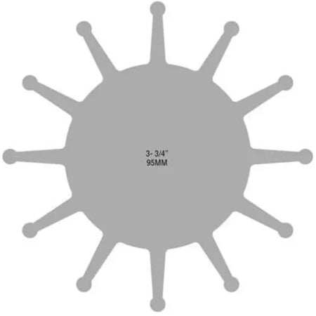Jabsco Impeller Kit, Double Flat Drive, 12-Blade, Neoprene, 3-3/4 in Diameter, 3-1/2 in Depth, 1 in Shaft Diameter, Plastic Insert — Quality Boat Parts