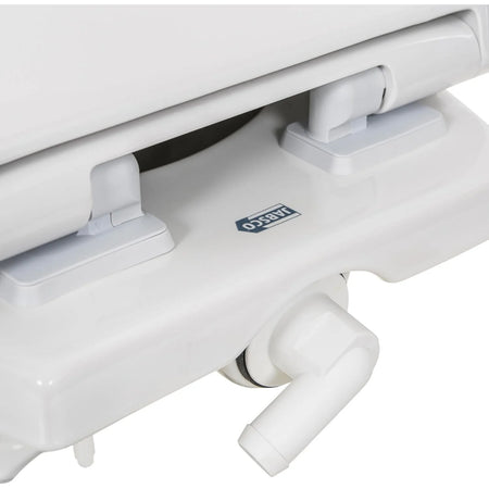 Jabsco Quiet Flush E2 Raw Water Marine Toilet, 12V, Regular Bowl, Touch Panel, Soft-Close Lid — Quality Boat Parts