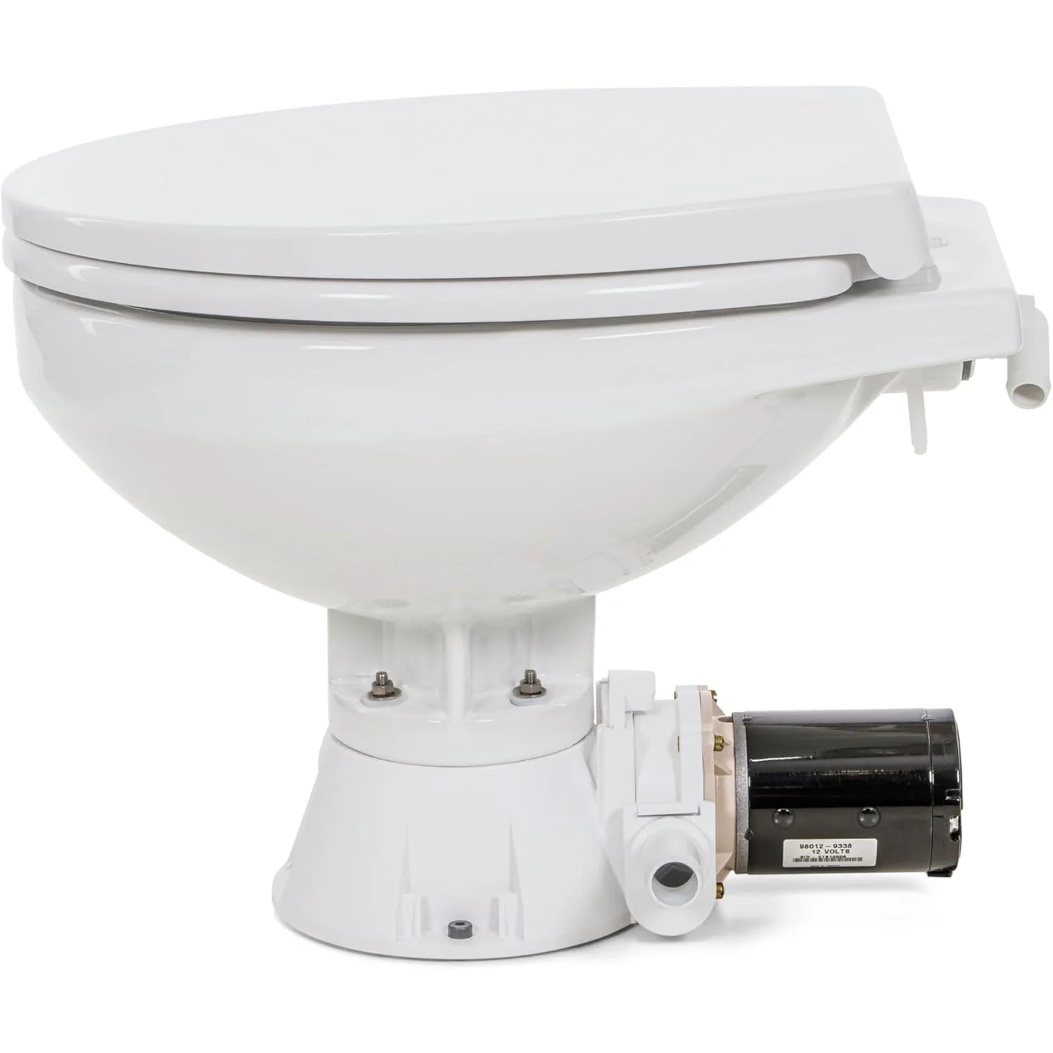 Jabsco Quiet Flush E2 Raw Water Marine Toilet, 12V, Regular Bowl, Touch Panel, Soft-Close Lid — Quality Boat Parts