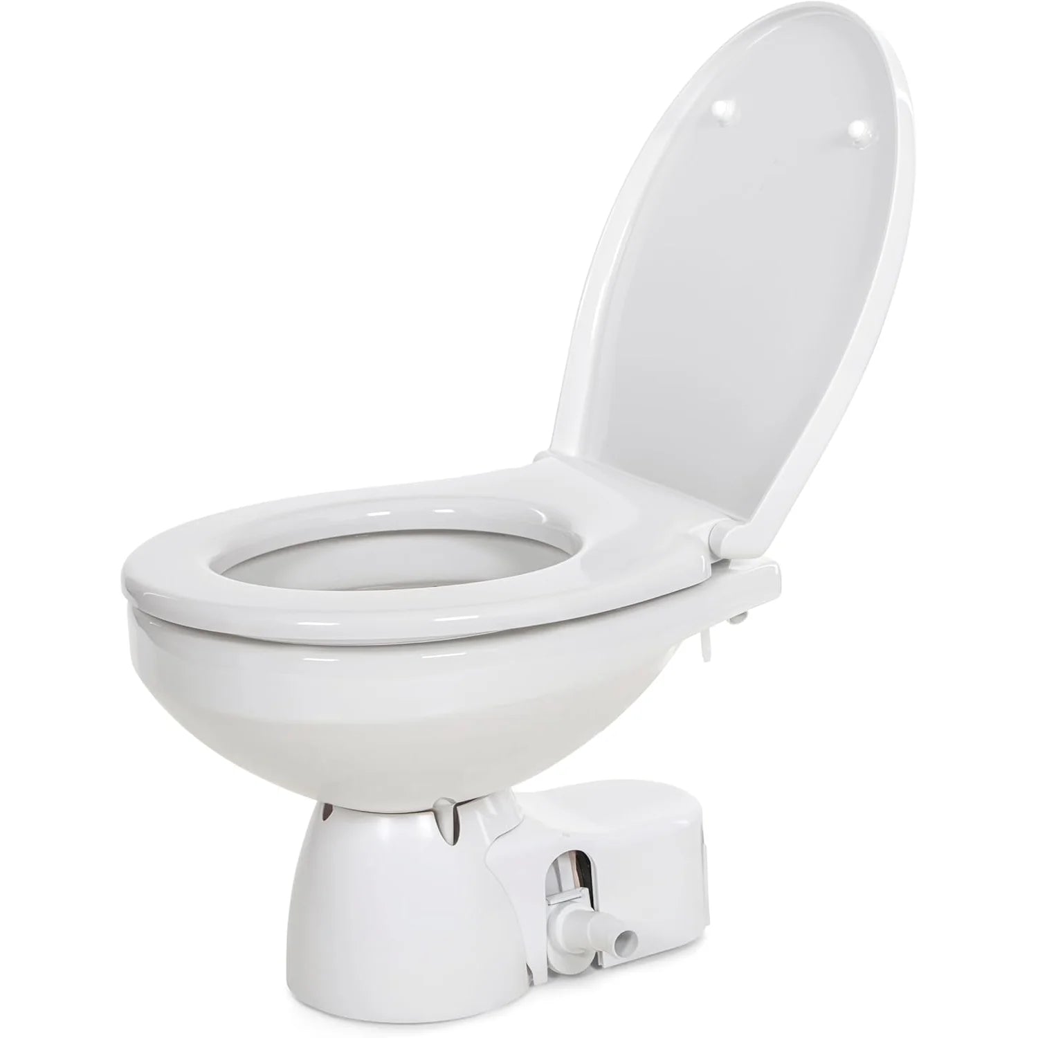 Jabsco Quiet Flush E2 Raw Water Marine Toilet, 12V, Regular Bowl, Touch Panel, Soft-Close Lid — Quality Boat Parts