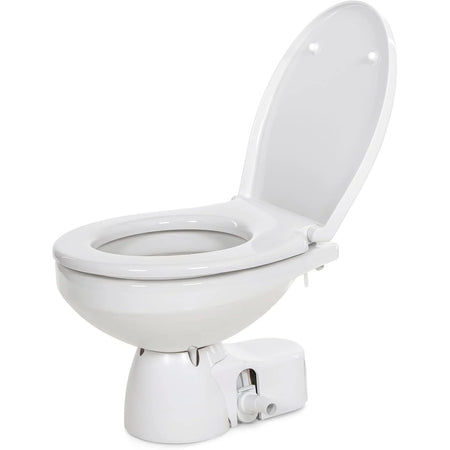 Jabsco Quiet Flush E2 Raw Water Marine Toilet, 12V, Regular Bowl, Touch Panel, Soft-Close Lid — Quality Boat Parts