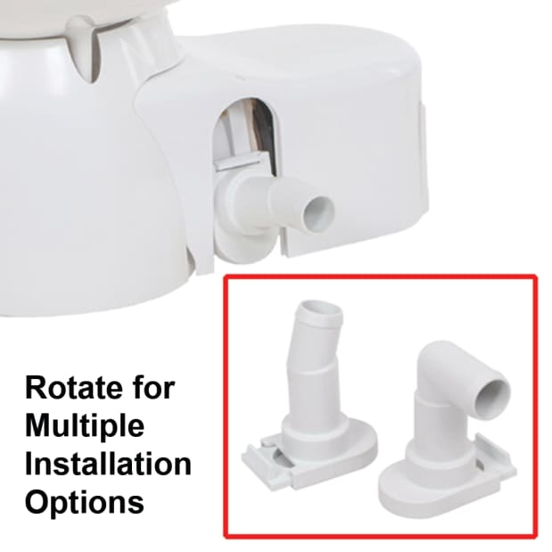 Jabsco Quiet Flush E2 Raw Water Marine Toilet, 12V, Regular Bowl, Touch Panel, Soft-Close Lid — Quality Boat Parts