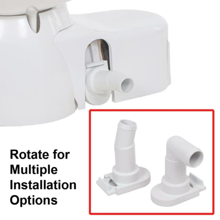 Jabsco Quiet Flush E2 Raw Water Marine Toilet, 12V, Regular Bowl, Touch Panel, Soft-Close Lid — Quality Boat Parts