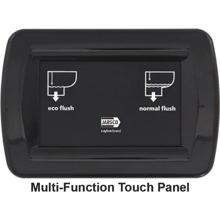 Jabsco Quiet Flush E2 Raw Water Marine Toilet, 12V, Regular Bowl, Touch Panel, Soft-Close Lid — Quality Boat Parts
