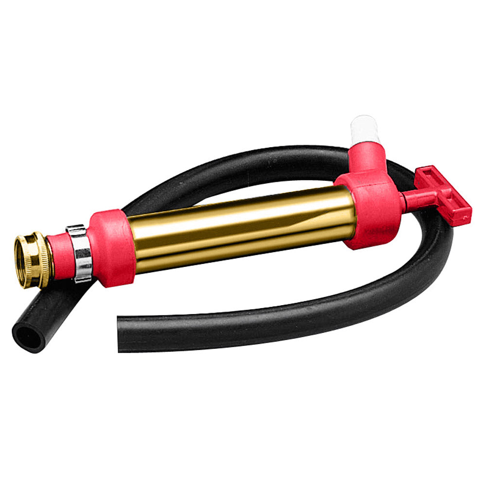 Jabsco Marine Engine Oil Drain Pump, For OMC and MerCruiser 3/4 NH Threaded Dipstick Tubes, 2 ft 1/2 in ID Hose, Brass — Quality Boat Parts