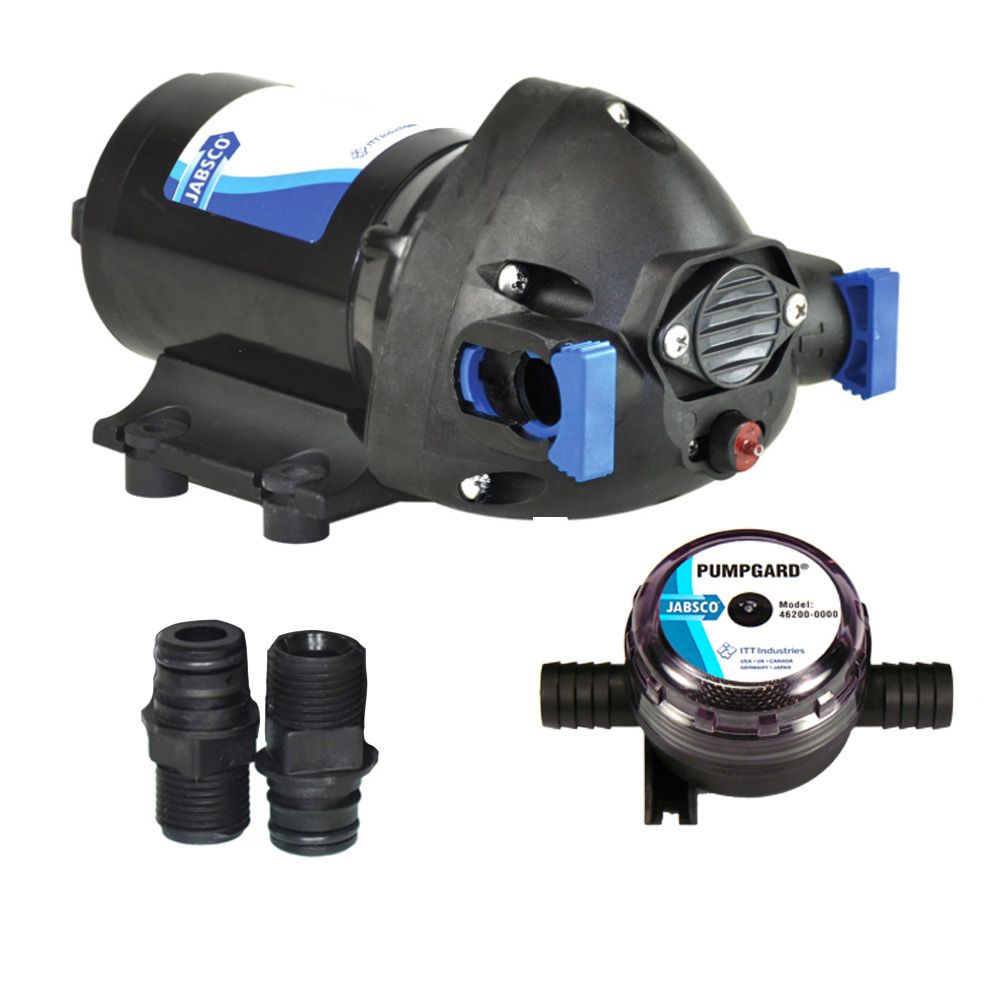 Jabsco PAR-Max 3.5 Shower Drain/General Purpose Pump, 12V, 3.5 GPM, 25 PSI, With Strainer — Quality Boat Parts