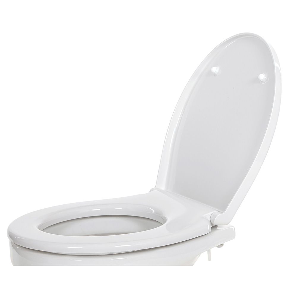 Jabsco Regular Toilet Seat with Soft Close Lid, For 2018-Onward Regular Bowl Toilets, 423 x 365 mm, 155 mm Hole Spacing, Hinges Included — Quality Boat Parts