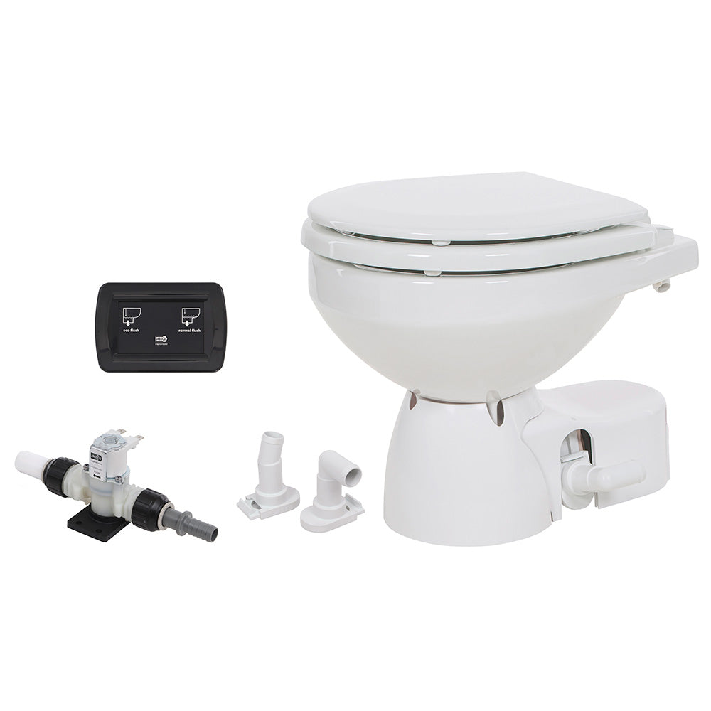 Jabsco Quiet Flush E2 Fresh Water Toilet, Compact Bowl, 12V, Touch Panel — Quality Boat Parts
