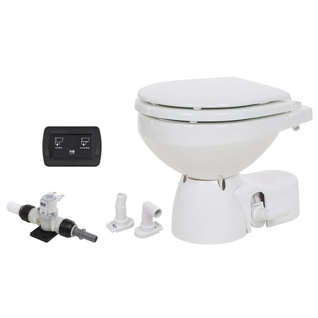 Jabsco Quiet Flush E2 Fresh Water Toilet, Compact Bowl, 12V, Touch Panel — Quality Boat Parts