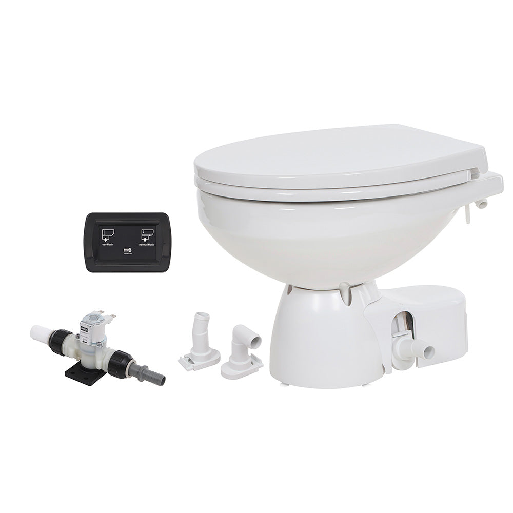 Jabsco Quiet Flush E2 Fresh Water Marine Toilet, Regular Bowl, 24V, Touch Panel, Soft-Close Lid — Quality Boat Parts