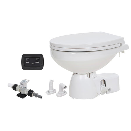 Jabsco Quiet Flush E2 Fresh Water Marine Toilet, Regular Bowl, 24V, Touch Panel, Soft-Close Lid — Quality Boat Parts