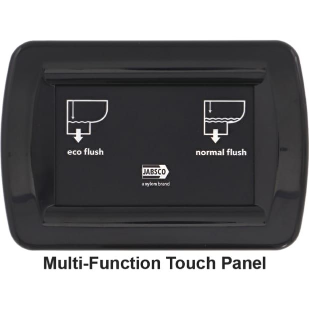 Jabsco Quiet Flush E2 Fresh Water Marine Toilet, Regular Bowl, 24V, Touch Panel, Soft-Close Lid — Quality Boat Parts